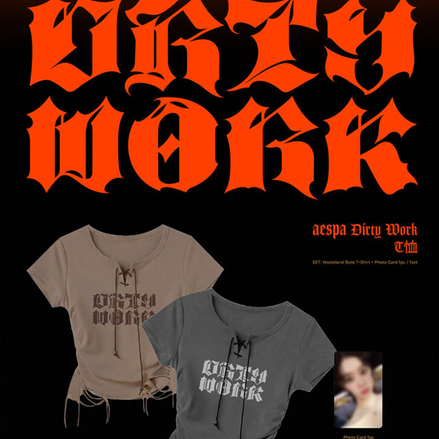 (現貨) aespa dirty work tshirt (GREY)