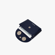 CRINKLE HALFMOON MINI WALLET (NAVY BLUE)