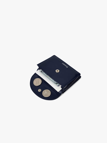 CRINKLE HALFMOON MINI WALLET (NAVY BLUE)
