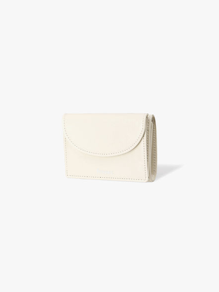 CRINKLE HALFMOON MINI WALLET (VANILLA)