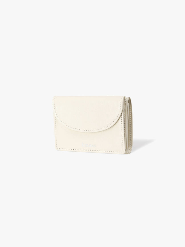 CRINKLE HALFMOON MINI WALLET (VANILLA)