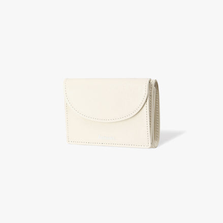 CRINKLE HALFMOON MINI WALLET (VANILLA)