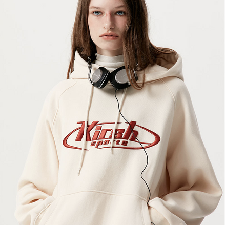 (現貨) kirsh - sports circle logo hoodie (ivory)