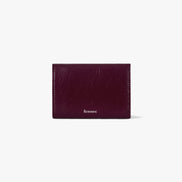 CRINKLE TRIANGLE TRIPLE WALLET (DEEP CHERRY)