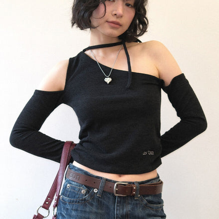 as"on - MUSE CUT-OUT TEE (BLACK)