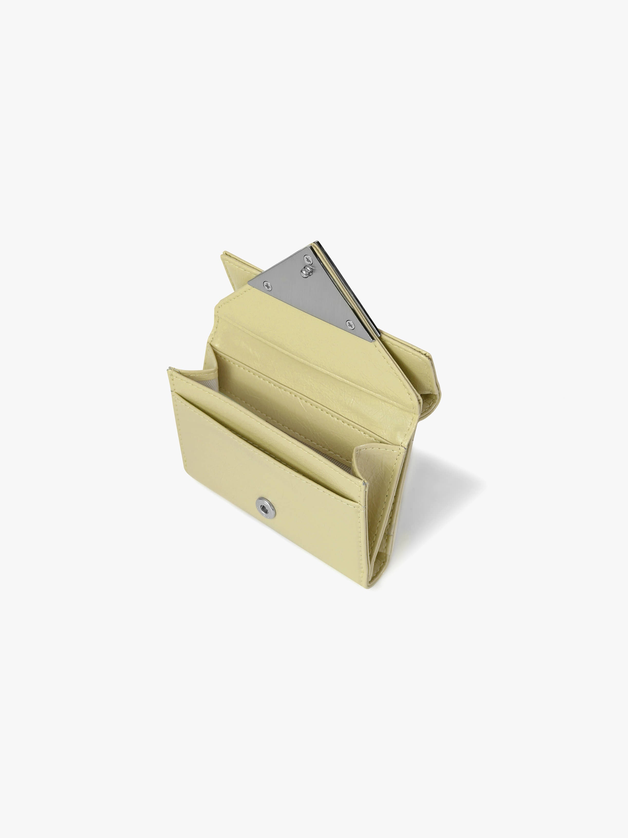 CRINKLE TRIANGLE DOCO WALLET (SOFT OLIVE)