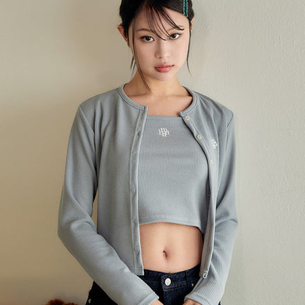 muahmuah - slimfit knit vest SET (4 COLORS)