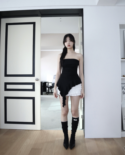 KR RUFFLE TOP TUBE (2 COLORS)