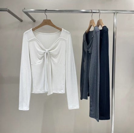 KR CLASSY RIBBON TOP (3 COLORS)