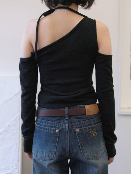 as"on - MUSE CUT-OUT TEE (BLACK)