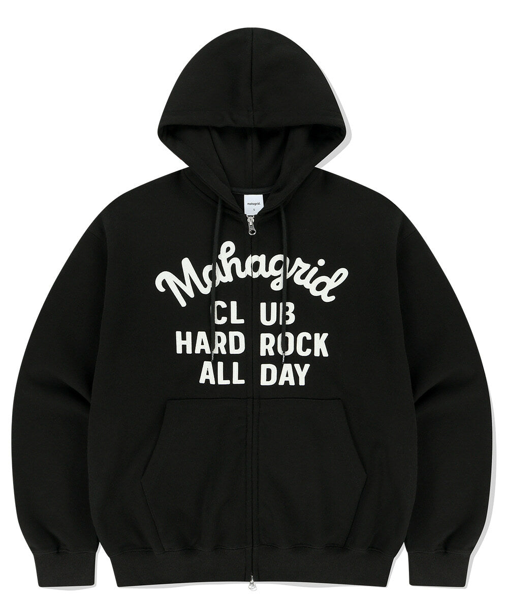 mahagrid - ALL DAY ZIP UP HOODIE (BLACK)