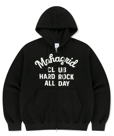 mahagrid - ALL DAY ZIP UP HOODIE (BLACK)