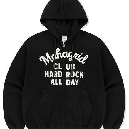 mahagrid - ALL DAY ZIP UP HOODIE (BLACK)