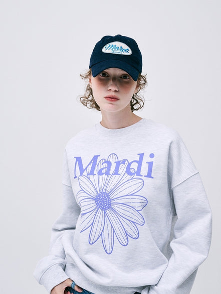 MARDI MERCREDI - SWEATSHIRT FLOWERMARDI (HEATHER PURPLE)