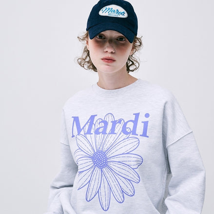 MARDI MERCREDI - SWEATSHIRT FLOWERMARDI (HEATHER PURPLE)