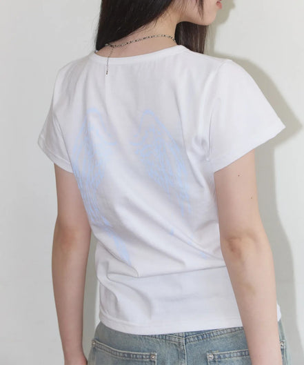 rebirth of heaven crop tee (blue)