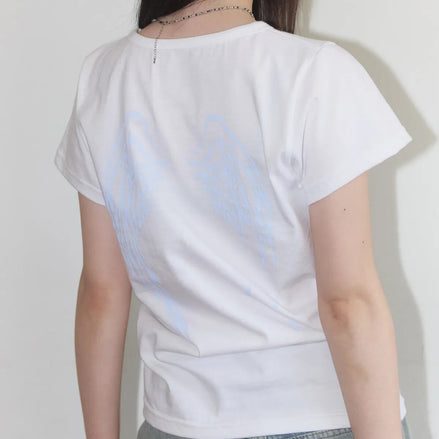 rebirth of heaven crop tee (blue)