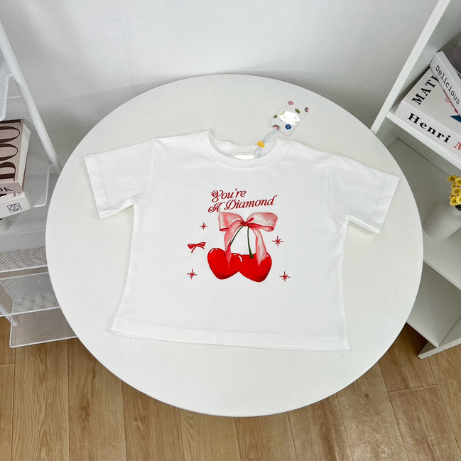 [現貨] TH CHERRY DIAMOND CROP TEE (WHITE)