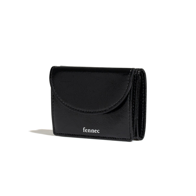 CRINKLE HALFMOON MINI WALLET (BLACK)