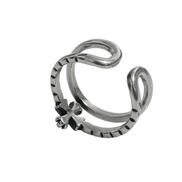 (karina同款) OFUSE - line cross ring