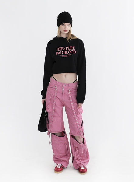(現貨) badblood - Pure Crop Hoodie - Black