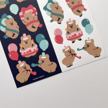 (現貨) YOUNG FOREST - CONGRAZ QUOKKA STICKER 1EA