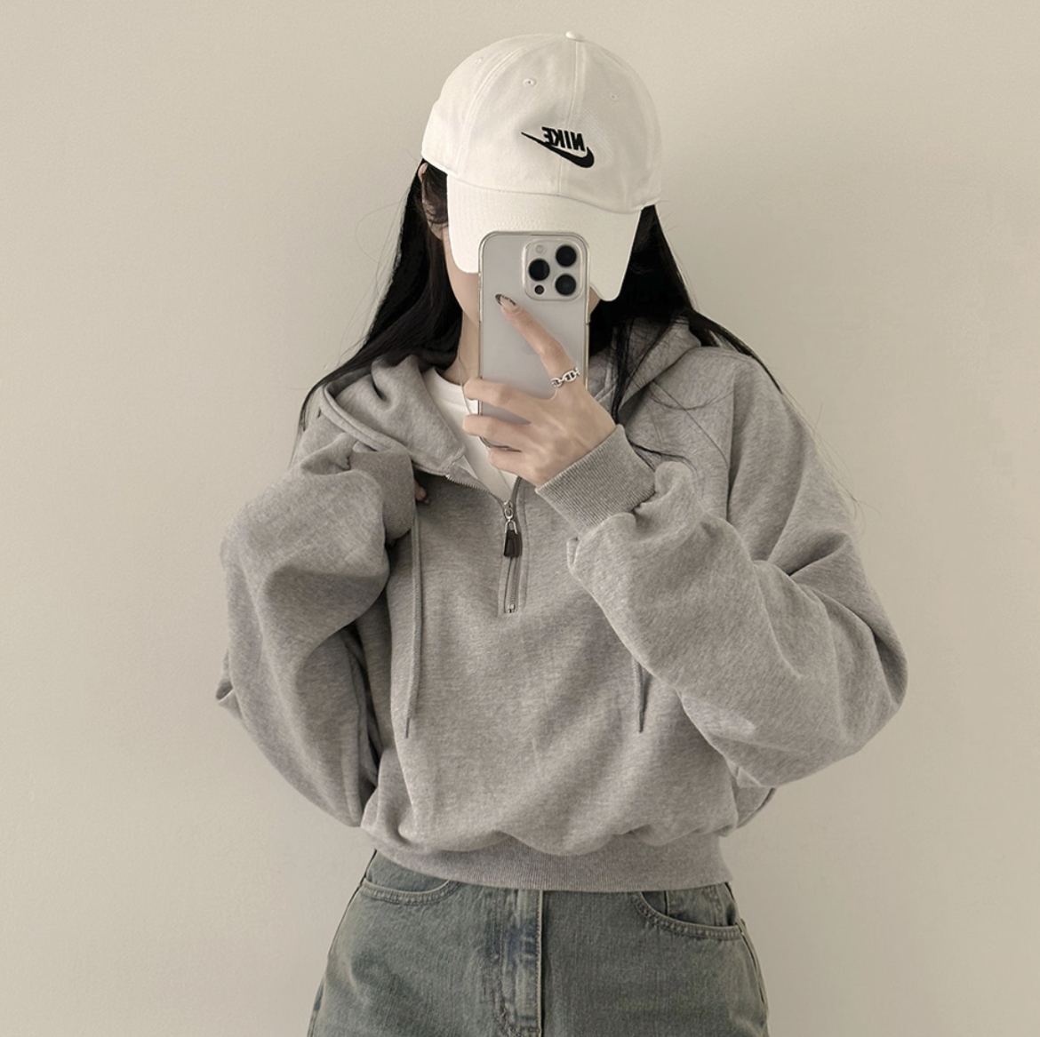 KR CROP HOOD SWAETSHIRT (5 COLORS)