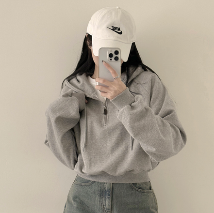 KR CROP HOOD SWAETSHIRT (5 COLORS)