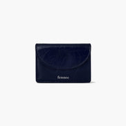 CRINKLE HALFMOON MINI WALLET (NAVY BLUE)
