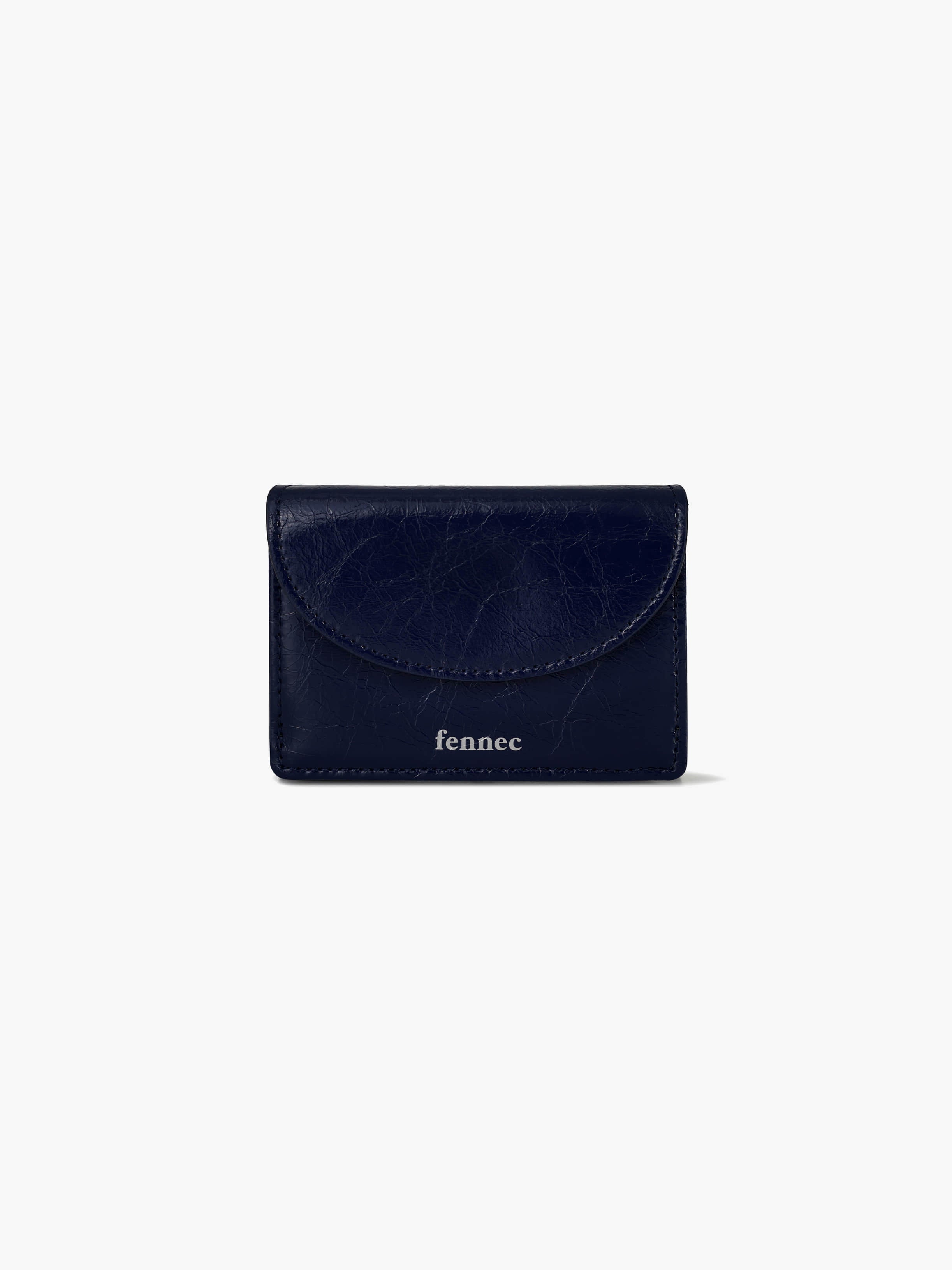 CRINKLE HALFMOON MINI WALLET (NAVY BLUE)