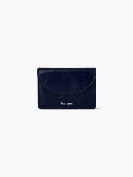 CRINKLE HALFMOON MINI WALLET (NAVY BLUE)