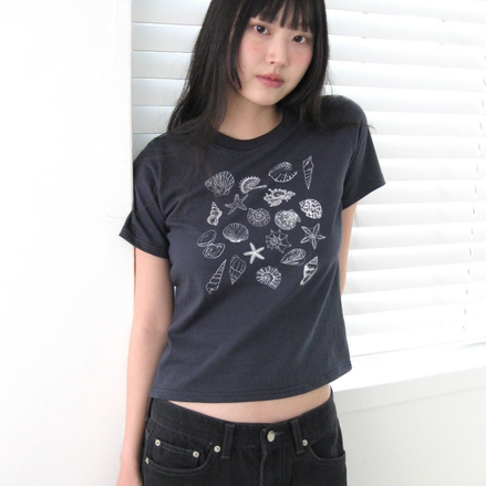 KR SEASHELLS CROP TSHIRT (3 COLORS)