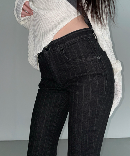 KR STRIPED BOOTCUT PANTS