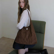 Dumaro - Merci Suede Shoulder Bag (Dark Brown)