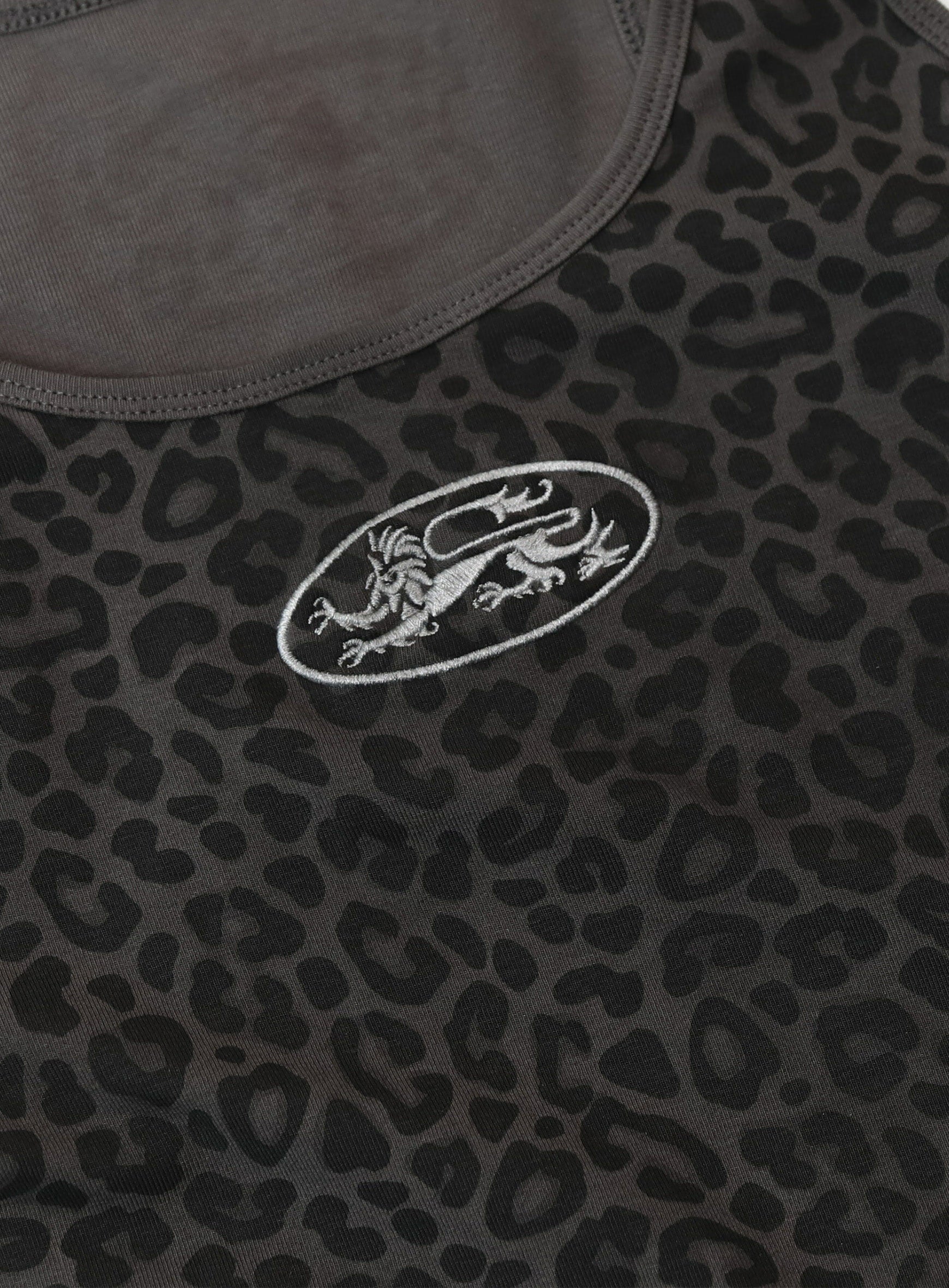 bad blood - Mystic Tank Slim Fit (Black Leopard)