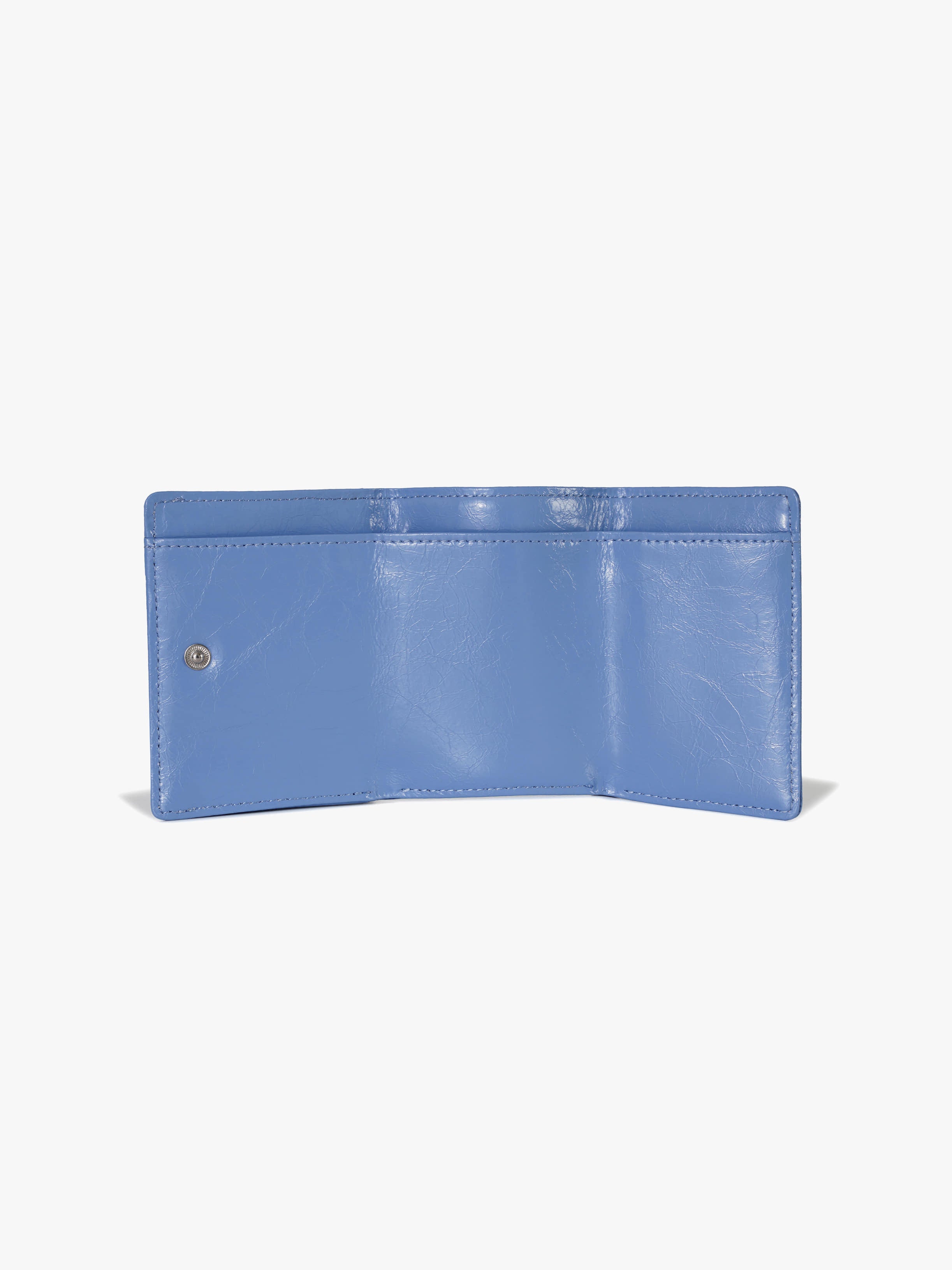 CRINKLE HALFMOON MINI WALLET (STEEL BLUE)