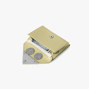 CRINKLE TRIANGLE TRIPLE WALLET (SOFT OLIVE)