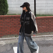 (現貨) CPGN STUDIO - CURVED COVER KNIT ZIPUP (BLACK)