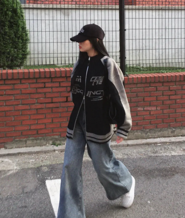 (現貨) CPGN STUDIO - CURVED COVER KNIT ZIPUP (BLACK)