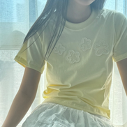 KR FLOWERS CROP TSHIRT (5 COLORS)