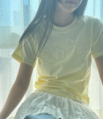 KR FLOWERS CROP TSHIRT (5 COLORS)