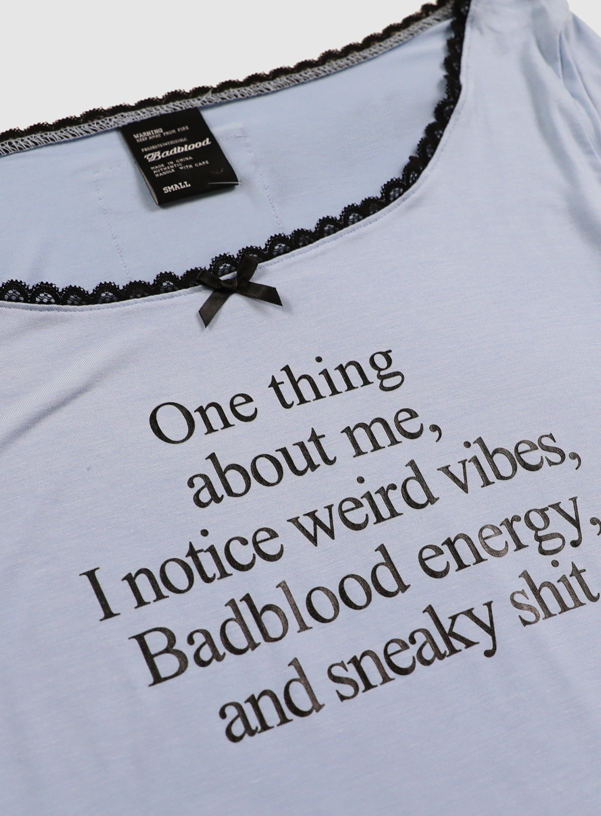 BAD BLOOD - ONE THING LONG SLEEVE TEE (LIGHT BLUE)
