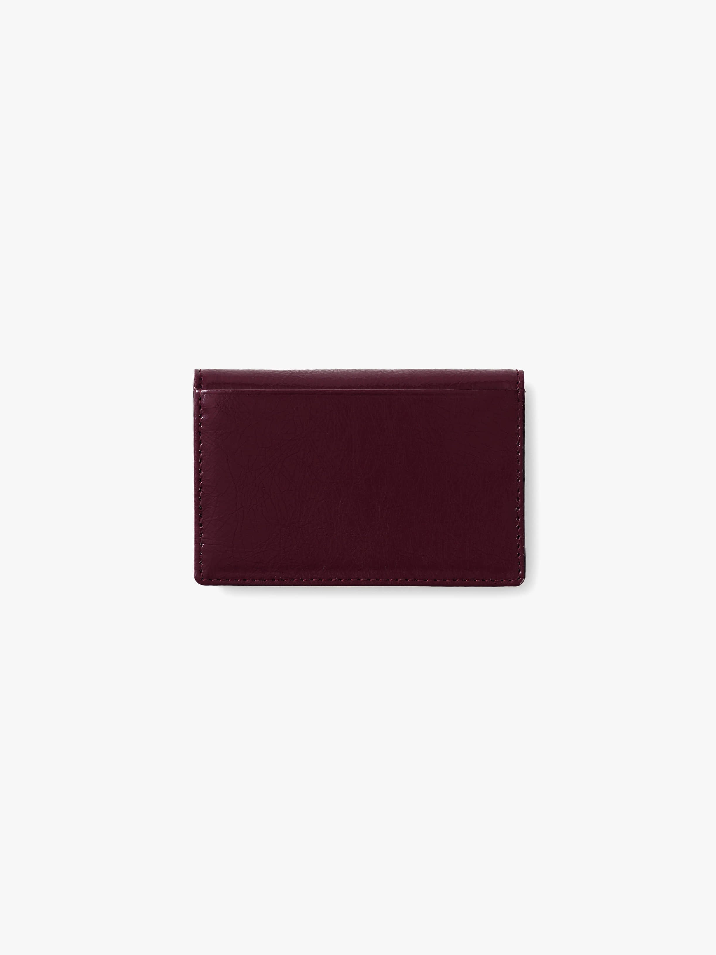CRINKLE SOFT CARD CASE (DEEP CHERRY)