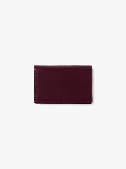 CRINKLE SOFT CARD CASE (DEEP CHERRY)
