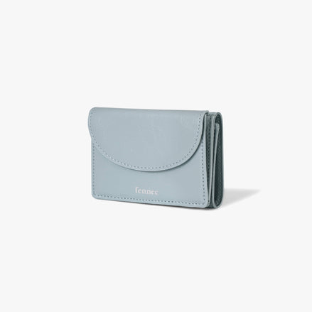 CRINKLE HALFMOON MINI WALLET (HAZE BLUE)