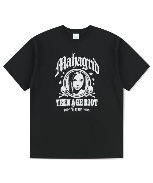 MAHAGRID - TWO SKULL ROCK TEE (BLACK)