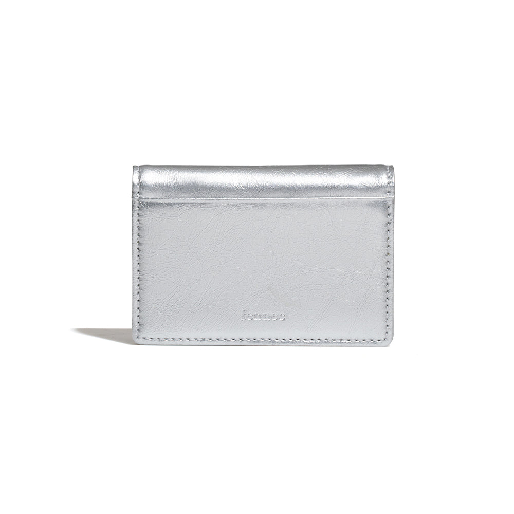 CRINKLE TRIANGLE ACCORDION POCKET (SILVER)