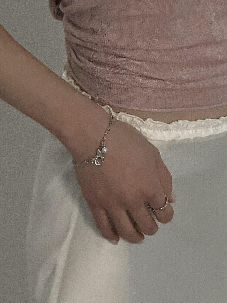 OFUSE - lace ribbon bracelet(chain)