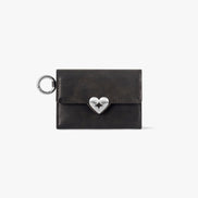 HEARTY FLAP WALLET with O-RING (BROWN)