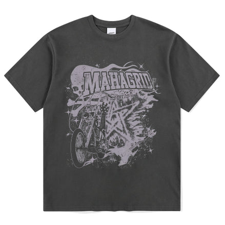 MAHAGRID - CHOPPER BIKE TEE (CHARCOAL)